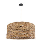 GLOBOSTAR® MANGATA 01849 Boho Κρεμαστό Φωτιστικό Οροφής με Ντουί 1 x E27 AC 220-240V IP20 - Καφέ - Μ60 x Π60 x Υ28cm - Image 4