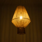 GLOBOSTAR® CAYMAN 01853 Boho Κρεμαστό Φωτιστικό Οροφής με Ντουί 1 x E27 AC 220-240V IP20 - Μπεζ - Μ40 x Π40 x Υ60cm - Image 3