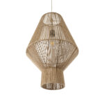GLOBOSTAR® CAYMAN 01853 Boho Κρεμαστό Φωτιστικό Οροφής με Ντουί 1 x E27 AC 220-240V IP20 - Μπεζ - Μ40 x Π40 x Υ60cm - Image 6