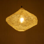 GLOBOSTAR® KENTUCKY 01862 Vintage Κρεμαστό Φωτιστικό Οροφής με Ντουί 1 x E27 AC 220-240V IP20 - Μπεζ - Μ40 x Π40 x Υ30cm - Image 3