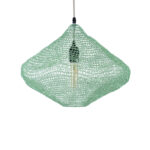 GLOBOSTAR® KENTUCKY 01864 Vintage Κρεμαστό Φωτιστικό Οροφής με Ντουί 1 x E27 AC 220-240V IP20 - Τιρκουάζ - Μ40 x Π40 x Υ30cm - Image 5