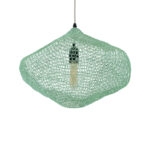 GLOBOSTAR® KENTUCKY 01864 Vintage Κρεμαστό Φωτιστικό Οροφής με Ντουί 1 x E27 AC 220-240V IP20 - Τιρκουάζ - Μ40 x Π40 x Υ30cm - Image 6