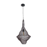 GLOBOSTAR® KENTUCKY 01872 Vintage Κρεμαστό Φωτιστικό Οροφής με Ντουί 1 x E27 AC 220-240V IP20 - Καφέ - Μ35 x Π35 x Υ60cm - Image 4
