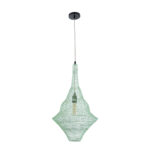 GLOBOSTAR® KENTUCKY 01873 Vintage Κρεμαστό Φωτιστικό Οροφής με Ντουί 1 x E27 AC 220-240V IP20 - Τιρκουάζ - Μ35 x Π35 x Υ60cm - Image 4