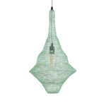 GLOBOSTAR® KENTUCKY 01873 Vintage Κρεμαστό Φωτιστικό Οροφής με Ντουί 1 x E27 AC 220-240V IP20 - Τιρκουάζ - Μ35 x Π35 x Υ60cm - Image 5