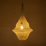 GLOBOSTAR® KENTUCKY 01874 Vintage Κρεμαστό Φωτιστικό Οροφής με Ντουί 1 x E27 AC 220-240V IP20 - Μπεζ - Μ50 x Π50 x Υ90cm - Image 3