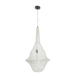 GLOBOSTAR® KENTUCKY 01874 Vintage Κρεμαστό Φωτιστικό Οροφής με Ντουί 1 x E27 AC 220-240V IP20 - Μπεζ - Μ50 x Π50 x Υ90cm - Image 4
