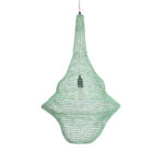 GLOBOSTAR® KENTUCKY 01876 Vintage Κρεμαστό Φωτιστικό Οροφής με Ντουί 1 x E27 AC 220-240V IP20 - Τιρκουάζ - Μ50 x Π50 x Υ90cm - Image 2