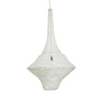GLOBOSTAR® KENTUCKY 01877 Vintage Κρεμαστό Φωτιστικό Οροφής με Ντουί 1 x E27 AC 220-240V IP20 - Λευκό - Μ80 x Π80 x Υ140cm - Image 2