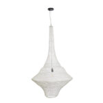 GLOBOSTAR® KENTUCKY 01877 Vintage Κρεμαστό Φωτιστικό Οροφής με Ντουί 1 x E27 AC 220-240V IP20 - Λευκό - Μ80 x Π80 x Υ140cm - Image 4