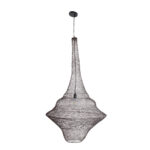 GLOBOSTAR® KENTUCKY 01878 Vintage Κρεμαστό Φωτιστικό Οροφής με Ντουί 1 x E27 AC 220-240V IP20 - Καφέ - Μ80 x Π80 x Υ140cm - Image 4