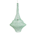 GLOBOSTAR® KENTUCKY 01879 Vintage Κρεμαστό Φωτιστικό Οροφής με Ντουί 1 x E27 AC 220-240V IP20 - Τιρκουάζ - Μ80 x Π80 x Υ140cm - Image 5