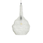 GLOBOSTAR® KENTUCKY 01880 Vintage Κρεμαστό Φωτιστικό Οροφής με Ντουί 1 x E27 AC 220-240V IP20 - Μπεζ - Μ30 x Π30 x Υ50cm - Image 5