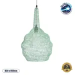GLOBOSTAR® KENTUCKY 01882 Vintage Κρεμαστό Φωτιστικό Οροφής με Ντουί 1 x E27 AC 220-240V IP20 - Τιρκουάζ - Μ30 x Π30 x Υ50cm
