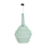 GLOBOSTAR® KENTUCKY 01885 Vintage Κρεμαστό Φωτιστικό Οροφής με Ντουί 1 x E27 AC 220-240V IP20 - Τιρκουάζ - Μ60 x Π60 x Υ90cm - Image 4