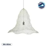 GLOBOSTAR® KENTUCKY 01892 Vintage Κρεμαστό Φωτιστικό Οροφής με Ντουί 1 x E27 AC 220-240V IP20 - Λευκό - Μ60 x Π60 x Υ52cm