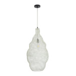 GLOBOSTAR® KENTUCKY 01895 Vintage Κρεμαστό Φωτιστικό Οροφής με Ντουί 1 x E27 AC 220-240V IP20 - Λευκό - Μ40 x Π40 x Υ70cm - Image 4