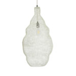 GLOBOSTAR® KENTUCKY 01895 Vintage Κρεμαστό Φωτιστικό Οροφής με Ντουί 1 x E27 AC 220-240V IP20 - Λευκό - Μ40 x Π40 x Υ70cm - Image 5