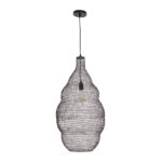 GLOBOSTAR® KENTUCKY 01896 Vintage Κρεμαστό Φωτιστικό Οροφής με Ντουί 1 x E27 AC 220-240V IP20 - Καφέ - Μ40 x Π40 x Υ70cm - Image 4