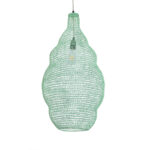GLOBOSTAR® KENTUCKY 01897 Vintage Κρεμαστό Φωτιστικό Οροφής με Ντουί 1 x E27 AC 220-240V IP20 - Τιρκουάζ - Μ40 x Π40 x Υ70cm - Image 2