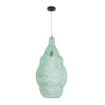 GLOBOSTAR® KENTUCKY 01897 Vintage Κρεμαστό Φωτιστικό Οροφής με Ντουί 1 x E27 AC 220-240V IP20 - Τιρκουάζ - Μ40 x Π40 x Υ70cm - Image 4