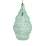 GLOBOSTAR® KENTUCKY 01897 Vintage Κρεμαστό Φωτιστικό Οροφής με Ντουί 1 x E27 AC 220-240V IP20 - Τιρκουάζ - Μ40 x Π40 x Υ70cm - Image 5