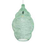 GLOBOSTAR® KENTUCKY 01897 Vintage Κρεμαστό Φωτιστικό Οροφής με Ντουί 1 x E27 AC 220-240V IP20 - Τιρκουάζ - Μ40 x Π40 x Υ70cm - Image 6