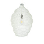 GLOBOSTAR® KENTUCKY 01898 Vintage Κρεμαστό Φωτιστικό Οροφής με Ντουί 1 x E27 AC 220-240V IP20 - Λευκό - Μ40 x Π40 x Y60cm - Image 2