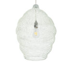 GLOBOSTAR® KENTUCKY 01898 Vintage Κρεμαστό Φωτιστικό Οροφής με Ντουί 1 x E27 AC 220-240V IP20 - Λευκό - Μ40 x Π40 x Y60cm - Image 6