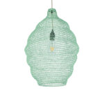 GLOBOSTAR® KENTUCKY 01900 Vintage Κρεμαστό Φωτιστικό Οροφής με Ντουί 1 x E27 AC 220-240V IP20 - Τιρκουάζ - Μ40 x Π40 x Y60cm - Image 2