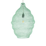 GLOBOSTAR® KENTUCKY 01900 Vintage Κρεμαστό Φωτιστικό Οροφής με Ντουί 1 x E27 AC 220-240V IP20 - Τιρκουάζ - Μ40 x Π40 x Y60cm - Image 5