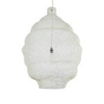 GLOBOSTAR® KENTUCKY 01901 Vintage Κρεμαστό Φωτιστικό Οροφής με Ντουί 1 x E27 AC 220-240V IP20 - Λευκό - Μ80 x Π80 x Y110cm - Image 2