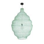 GLOBOSTAR® KENTUCKY 01903 Vintage Κρεμαστό Φωτιστικό Οροφής με Ντουί 1 x E27 AC 220-240V IP20 - Τιρκουάζ - Μ80 x Π80 x Y110cm - Image 4