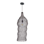 GLOBOSTAR® KENTUCKY 01905 Vintage Κρεμαστό Φωτιστικό Οροφής με Ντουί 1 x E27 AC 220-240V IP20 - Καφέ - Μ30 x Π30 x Y80cm - Image 4