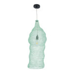 GLOBOSTAR® KENTUCKY 01906 Vintage Κρεμαστό Φωτιστικό Οροφής με Ντουί 1 x E27 AC 220-240V IP20 - Τιρκουάζ - Μ30 x Π30 x Y80cm - Image 4
