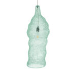 GLOBOSTAR® KENTUCKY 01906 Vintage Κρεμαστό Φωτιστικό Οροφής με Ντουί 1 x E27 AC 220-240V IP20 - Τιρκουάζ - Μ30 x Π30 x Y80cm - Image 5