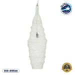GLOBOSTAR® KENTUCKY 01907 Vintage Κρεμαστό Φωτιστικό Οροφής με Ντουί 1 x E27 AC 220-240V IP20 - Λευκό - Μ30 x Π30 x Y105cm