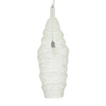 GLOBOSTAR® KENTUCKY 01907 Vintage Κρεμαστό Φωτιστικό Οροφής με Ντουί 1 x E27 AC 220-240V IP20 - Λευκό - Μ30 x Π30 x Y105cm - Image 6