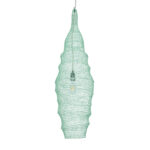 GLOBOSTAR® KENTUCKY 01909 Vintage Κρεμαστό Φωτιστικό Οροφής με Ντουί 1 x E27 AC 220-240V IP20 - Τιρκουάζ - Μ30 x Π30 x Y105cm - Image 2