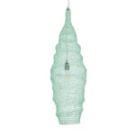 GLOBOSTAR® KENTUCKY 01909 Vintage Κρεμαστό Φωτιστικό Οροφής με Ντουί 1 x E27 AC 220-240V IP20 - Τιρκουάζ - Μ30 x Π30 x Y105cm - Image 6