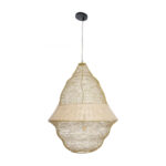 GLOBOSTAR® KENTUCKY 01911 Vintage Κρεμαστό Φωτιστικό Οροφής με Ντουί 1 x E27 AC 220-240V IP20 - Μπεζ - Μ60 x Π60 x Υ80cm - Image 4