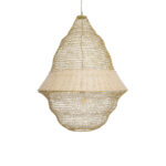 GLOBOSTAR® KENTUCKY 01911 Vintage Κρεμαστό Φωτιστικό Οροφής με Ντουί 1 x E27 AC 220-240V IP20 - Μπεζ - Μ60 x Π60 x Υ80cm - Image 5