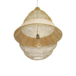 GLOBOSTAR® KENTUCKY 01911 Vintage Κρεμαστό Φωτιστικό Οροφής με Ντουί 1 x E27 AC 220-240V IP20 - Μπεζ - Μ60 x Π60 x Υ80cm - Image 6