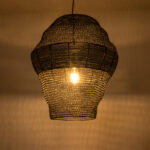 GLOBOSTAR® KENTUCKY 01912 Vintage Κρεμαστό Φωτιστικό Οροφής με Ντουί 1 x E27 AC 220-240V IP20 - Μαύρο - Μ60 x Π60 x Υ70cm - Image 3