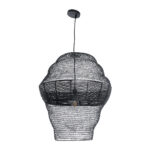 GLOBOSTAR® KENTUCKY 01912 Vintage Κρεμαστό Φωτιστικό Οροφής με Ντουί 1 x E27 AC 220-240V IP20 - Μαύρο - Μ60 x Π60 x Υ70cm - Image 4