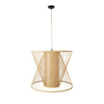 GLOBOSTAR® HIBISCUS 01925 Boho Κρεμαστό Φωτιστικό Οροφής με Ντουί 1 x E27 AC 220-240V IP20 - Μπεζ - Μ60 x Π60 x Υ50cm - Image 4
