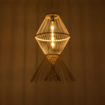 GLOBOSTAR® YOSHI 01928 Boho Κρεμαστό Φωτιστικό Οροφής με Ντουί 1 x E27 AC 220-240V IP20 - Μπεζ - Μ35 x Π35 x Υ60cm - Image 3