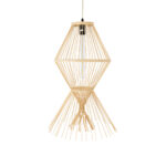 GLOBOSTAR® YOSHI 01928 Boho Κρεμαστό Φωτιστικό Οροφής με Ντουί 1 x E27 AC 220-240V IP20 - Μπεζ - Μ35 x Π35 x Υ60cm - Image 5
