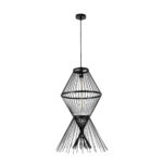 GLOBOSTAR® YOSHI 01929 Boho Κρεμαστό Φωτιστικό Οροφής με Ντουί 1 x E27 AC 220-240V IP20 - Μαύρο - Μ35 x Π35 x Υ60cm - Image 4