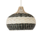 GLOBOSTAR® BARBADOS 01946 Boho Κρεμαστό Φωτιστικό Οροφής με Ντουί 1 x E27 AC 220-240V IP20 - Μπεζ & Λαδί - Μ40 x Π40 x Υ34cm - Image 5